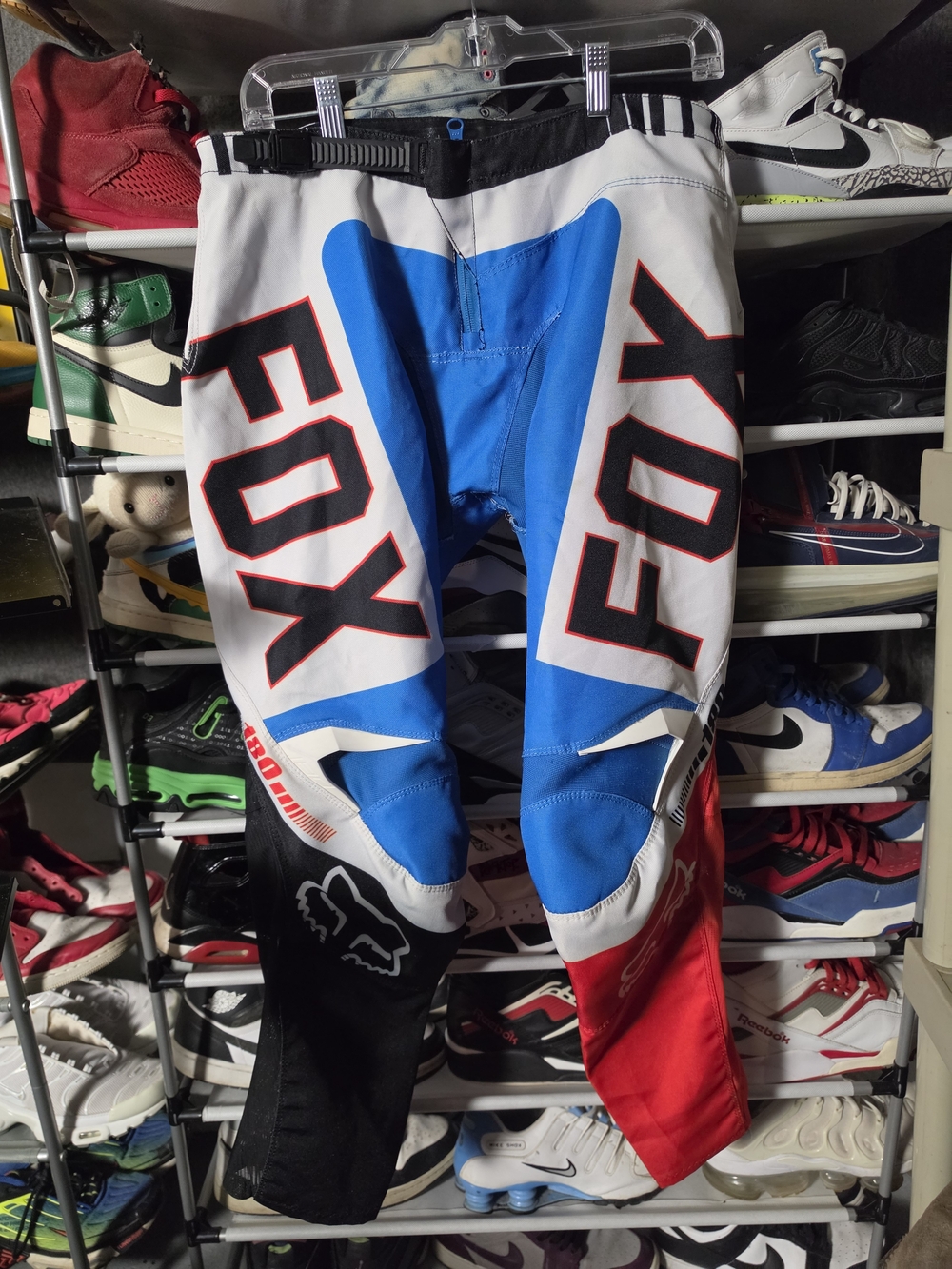 🔥 FOX 180 Men Size 36 Racing Blue White Red Motocross MX Dirt Bike Pants